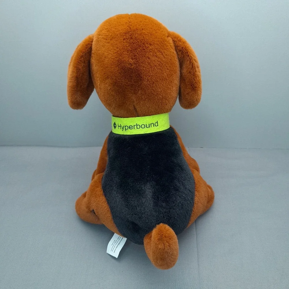 MascotWorks Hyperbound Kota the Dog Plush Brown Black Puppy Mascot 10 Inch